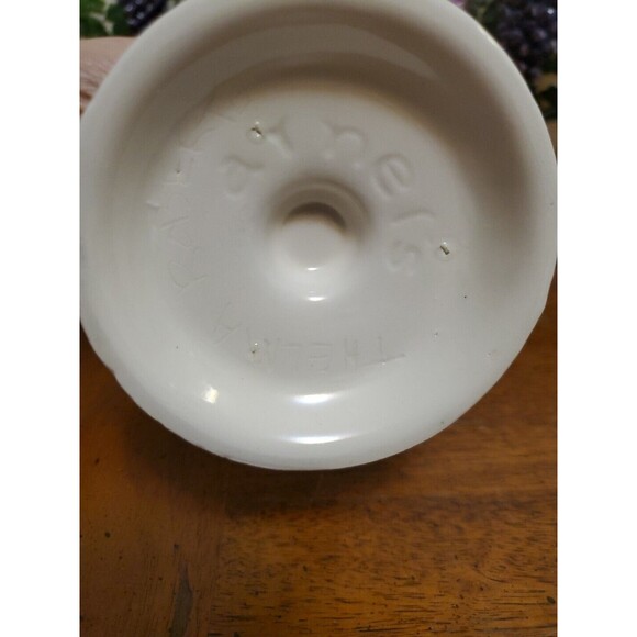 Arnels Ceramic Wine Goblet Glasses Set Of 6 Purple Grapes Green Vines Embossed - Picture 8 of 9